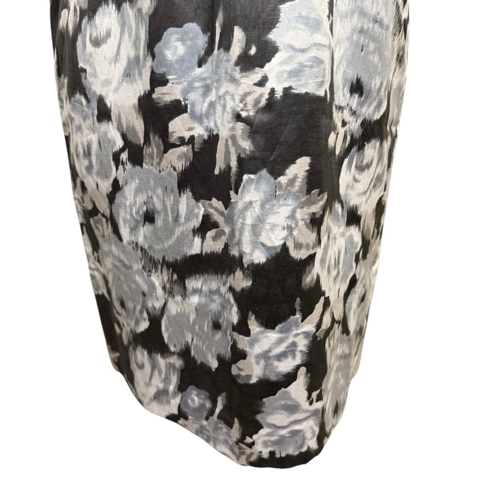Ann Taylor Dress Size 6 Black Floral Print Sleeveless - Picture 3 of 9